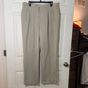 Haggar Men's Classic Beige Dress Pants